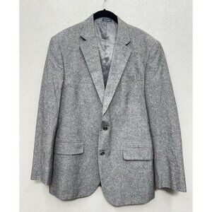 Stafford Men's Sport Coat 40 R Gray Linen Blend Classic Fit Signature Tailored